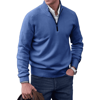 Aurelle Calvin quarter-zip jumper for men