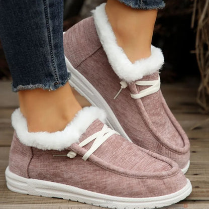 Trainers chaudes lacets house fausse fourrure for women -2