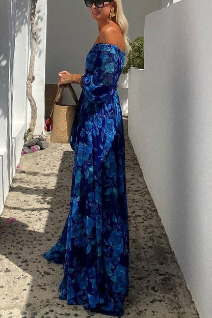Floral off-shoulder maxi dress for women | Calista