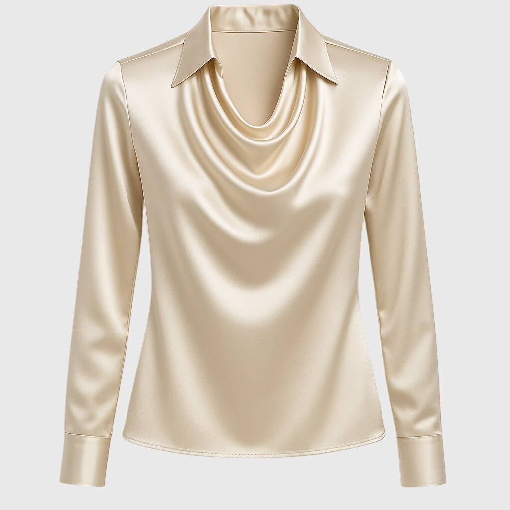 Chemisier draped piece for women | Elara -2