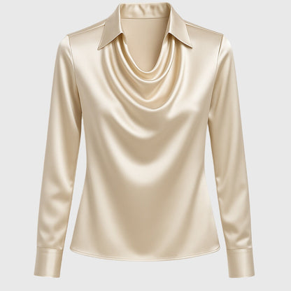Chemisier draped piece for women | Elara -2