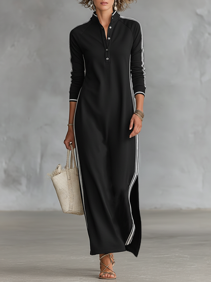 Minimalist button-down sweatshirt for women | Elowen -1