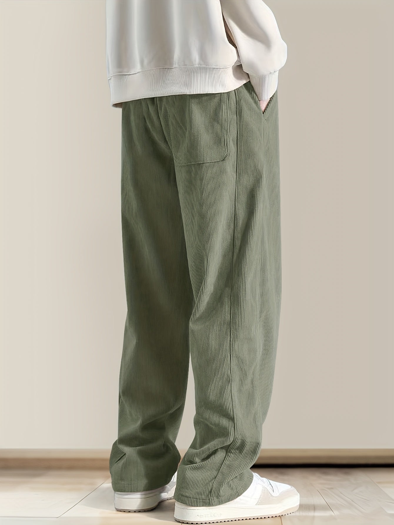 Relaxed drawstring corduroy everyday trousers for men | Ellison -10