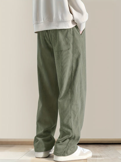 Relaxed drawstring corduroy everyday trousers for men | Ellison -10