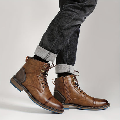 Heritage brogue boots with classic detailing for men | Maxwell