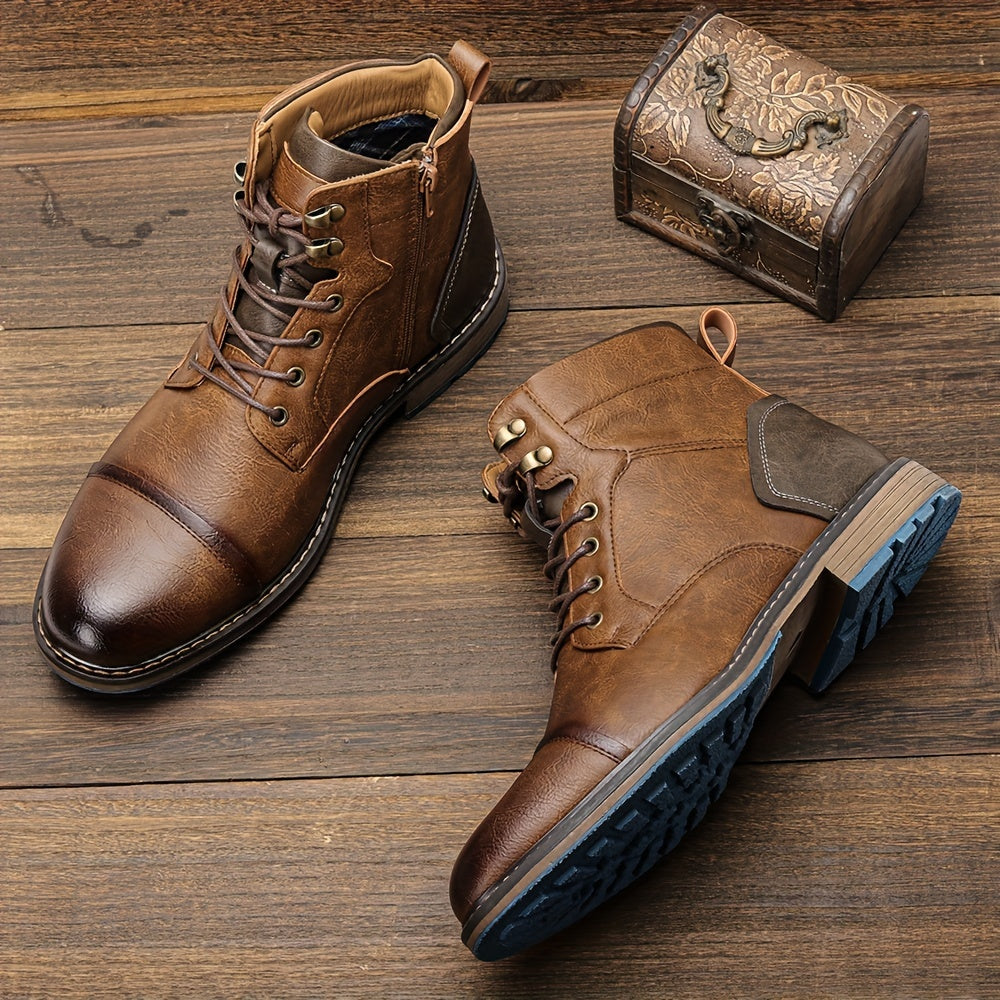 Heritage brogue boots with classic detailing for men | Maxwell