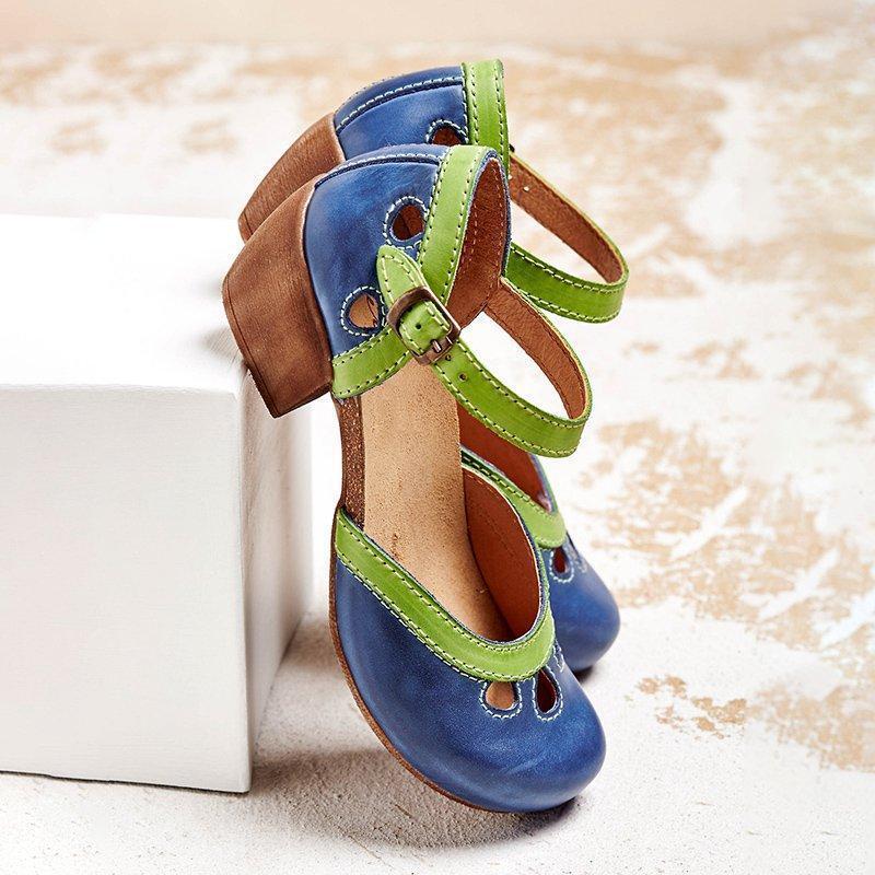 Comfortable low-heeled sandals for women | Amanda -1