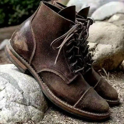 Classic rugged boots with timeless silhouette for men | Caleb