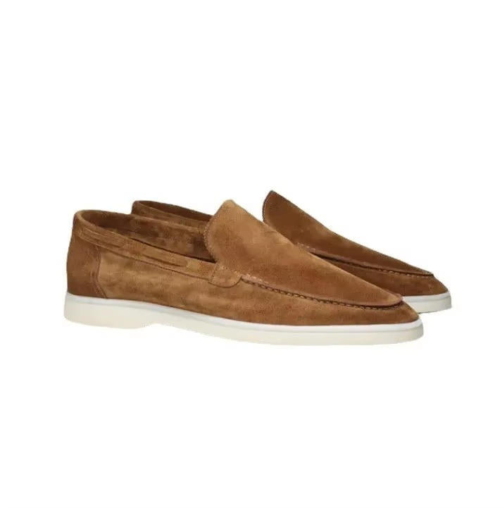 Classic slip-on suede yacht loafers for men | Alden -10