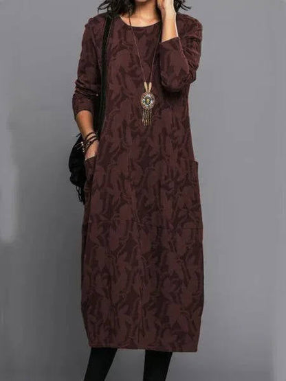 Relaxed floral midi dress for women | Amara -8