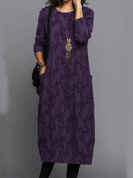 Relaxed floral midi dress for women | Amara -7