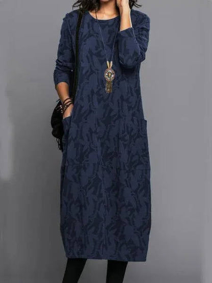 Relaxed floral midi dress for women | Amara -4