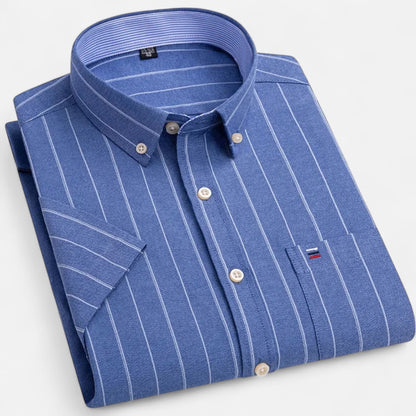 Classic oxford short-sleeve everyday shirt for men -5