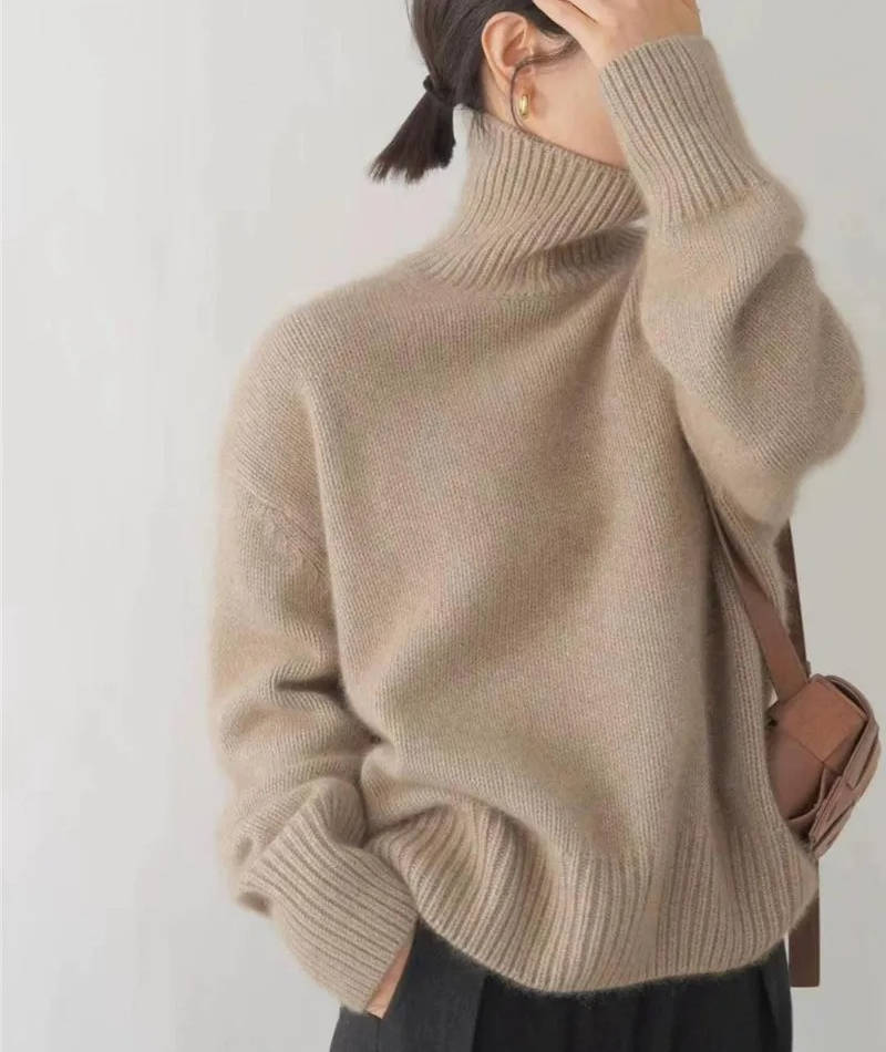 Soft knit turtleneck jumper for women | Elowen -2