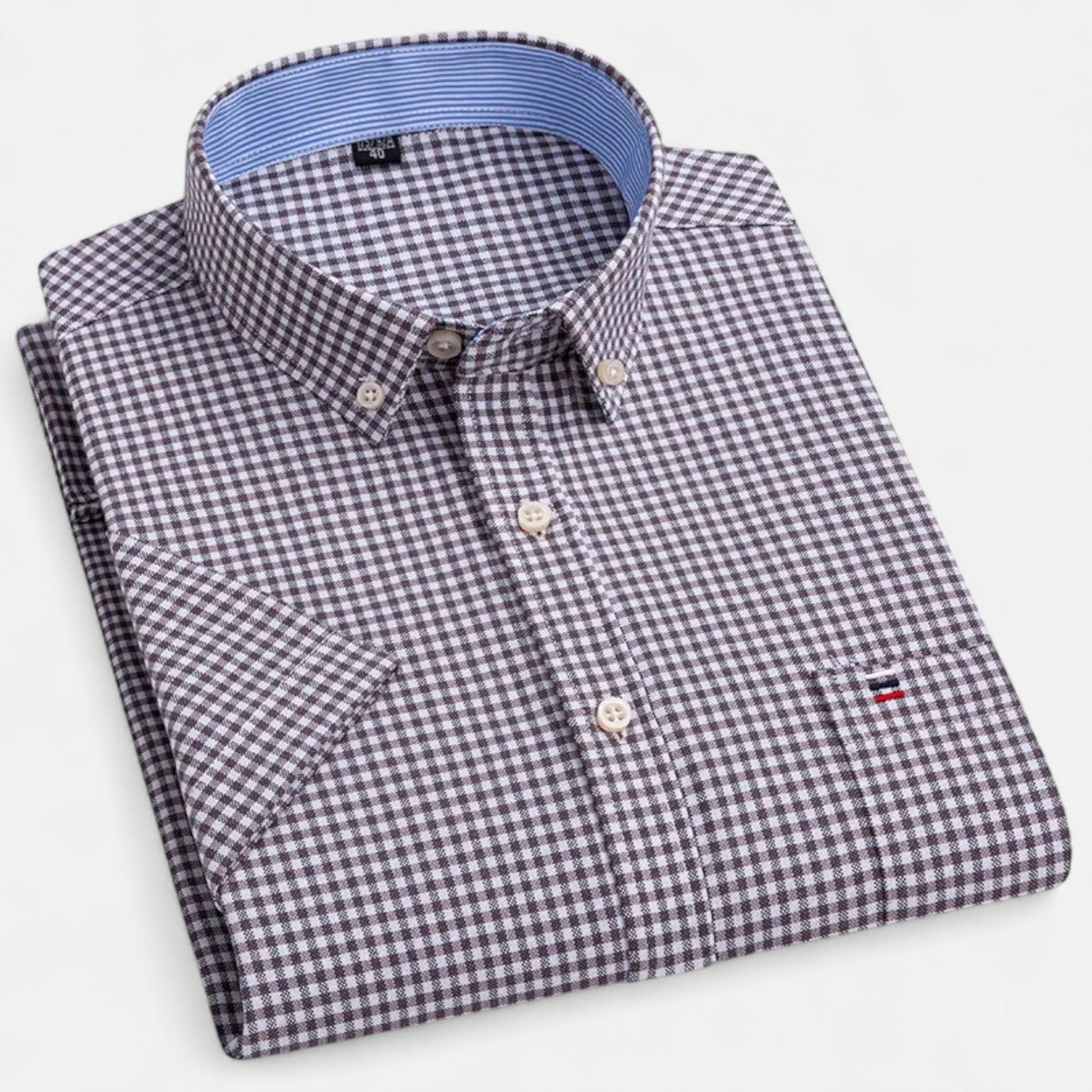 Classic oxford short-sleeve everyday shirt for men -12