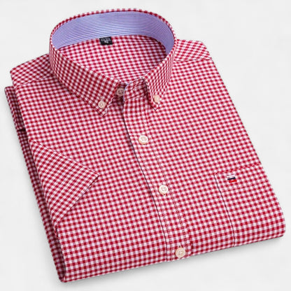 Classic oxford short-sleeve everyday shirt for men -2