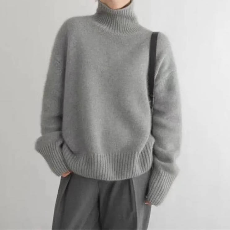 Soft knit turtleneck jumper for women | Elowen -10