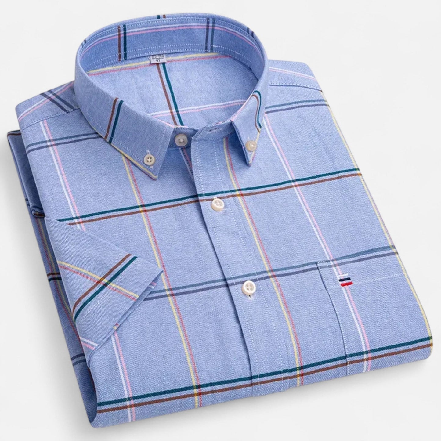 Classic oxford short-sleeve everyday shirt for men -4