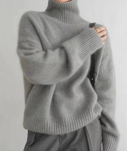 Soft knit turtleneck jumper for women | Elowen -9