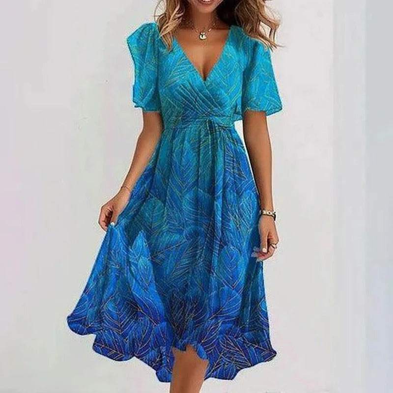 Colourful elegant dress for women -9