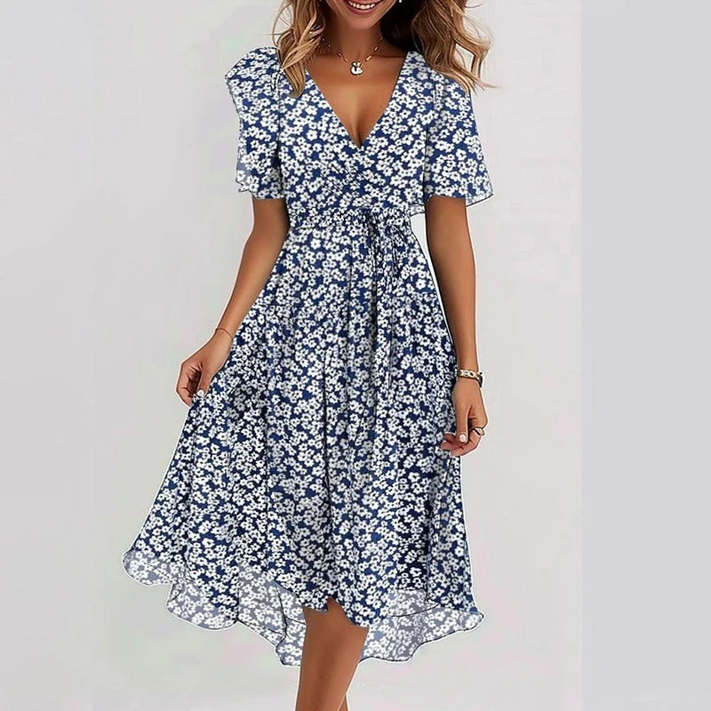 Elegant colourful dress for women | Liora -3