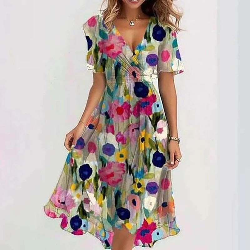 Colourful elegant dress for women -3