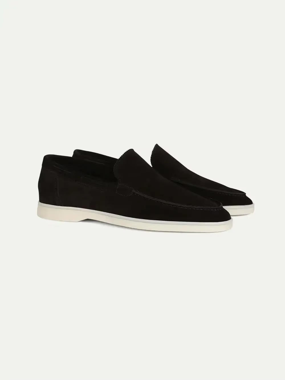 Classic slip-on suede yacht loafers for men | Alden -2