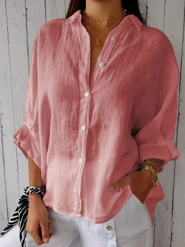 Stylish button-up shirt with refined silhouette for women | Luna