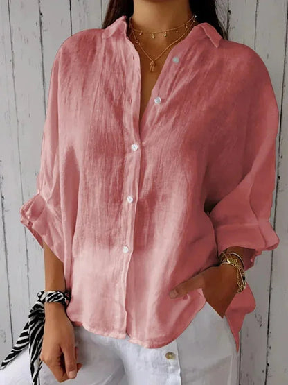 Stylish button-up shirt with refined silhouette for women | Luna