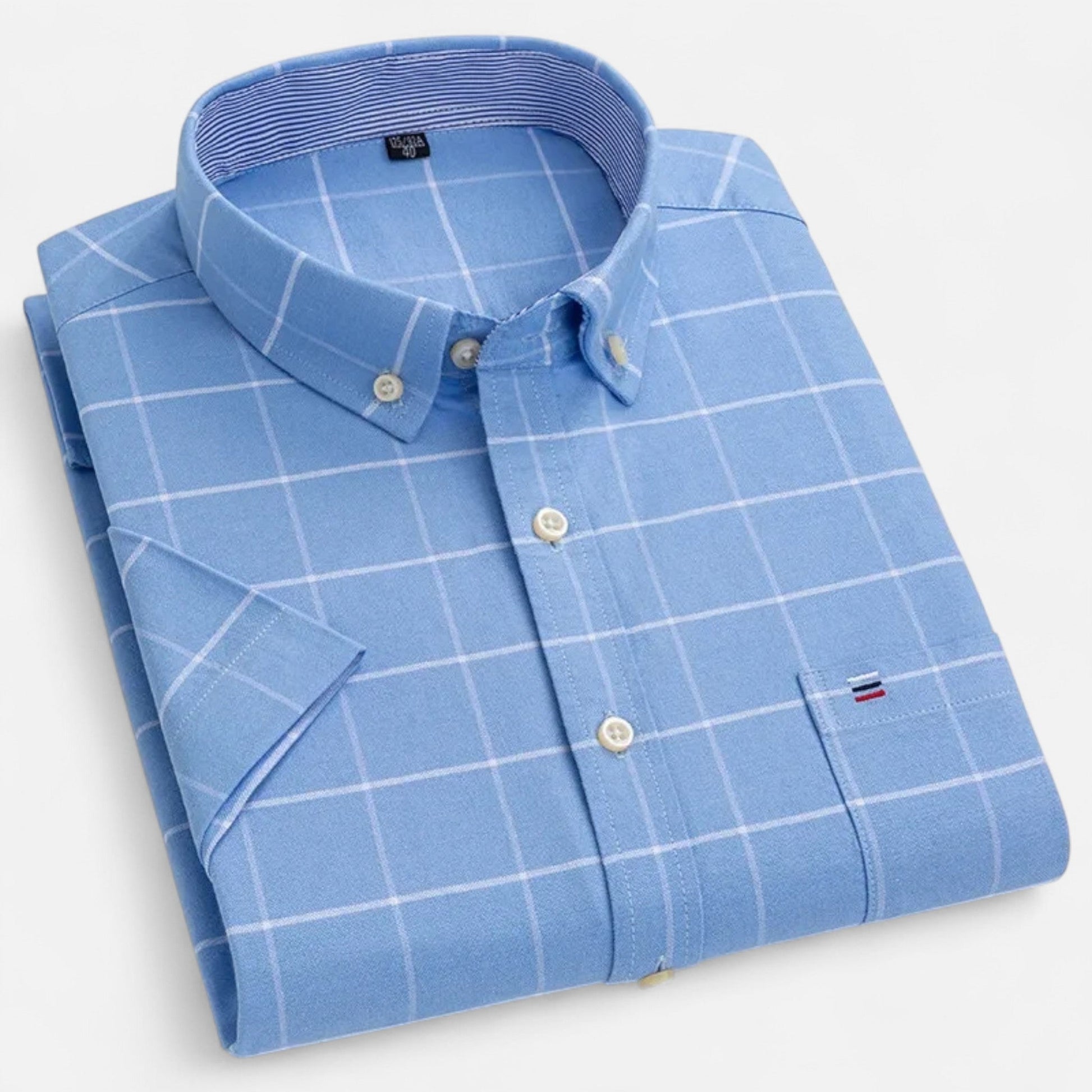 Classic oxford short-sleeve everyday shirt for men -7