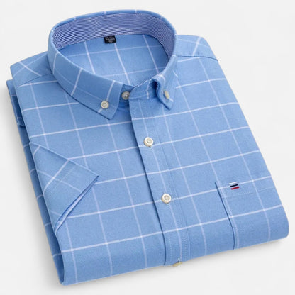Classic oxford short-sleeve everyday shirt for men -7
