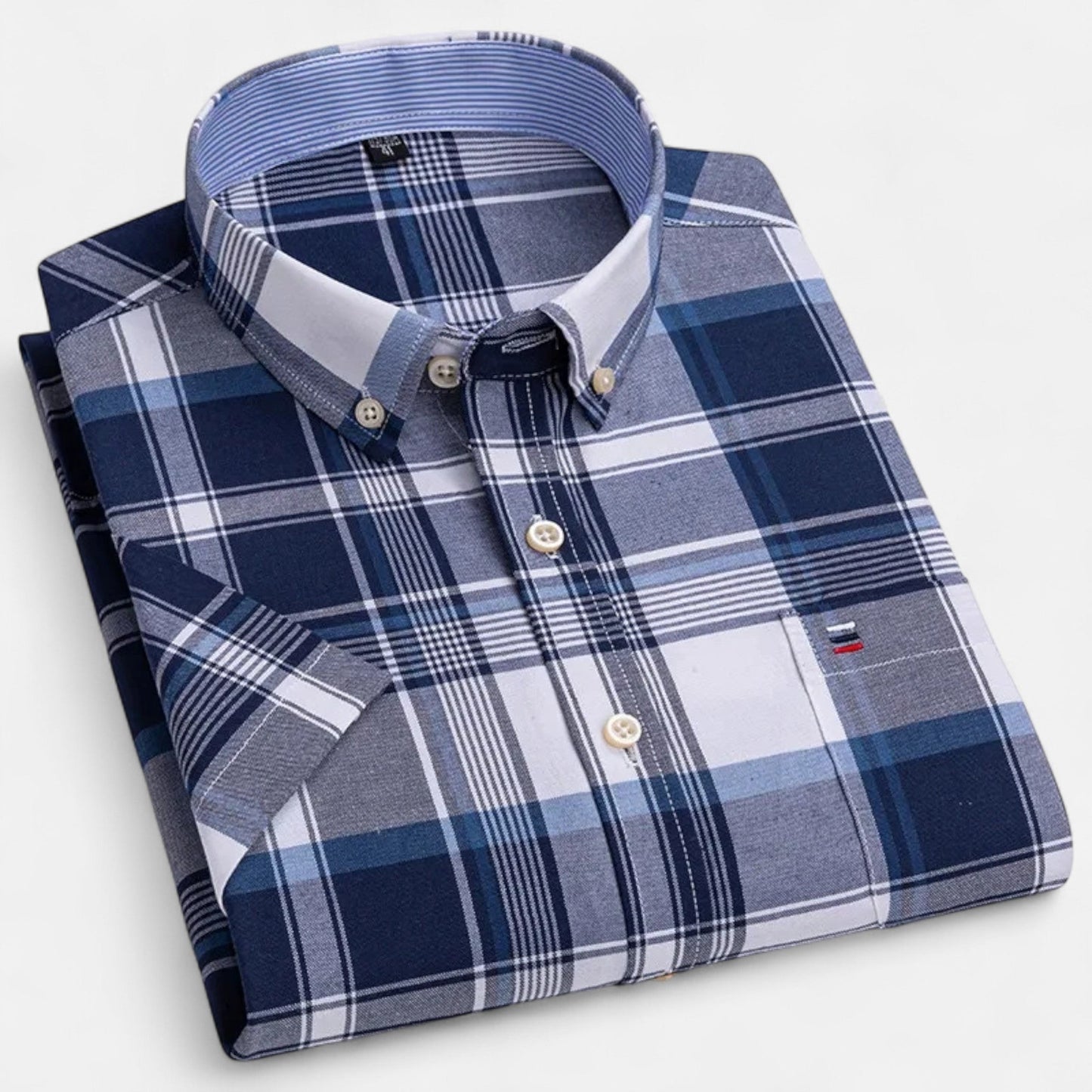 Classic oxford short-sleeve everyday shirt for men -3