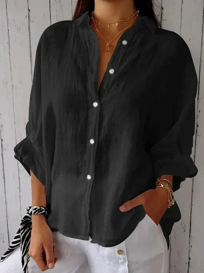 Stylish button-up shirt with refined silhouette for women | Luna