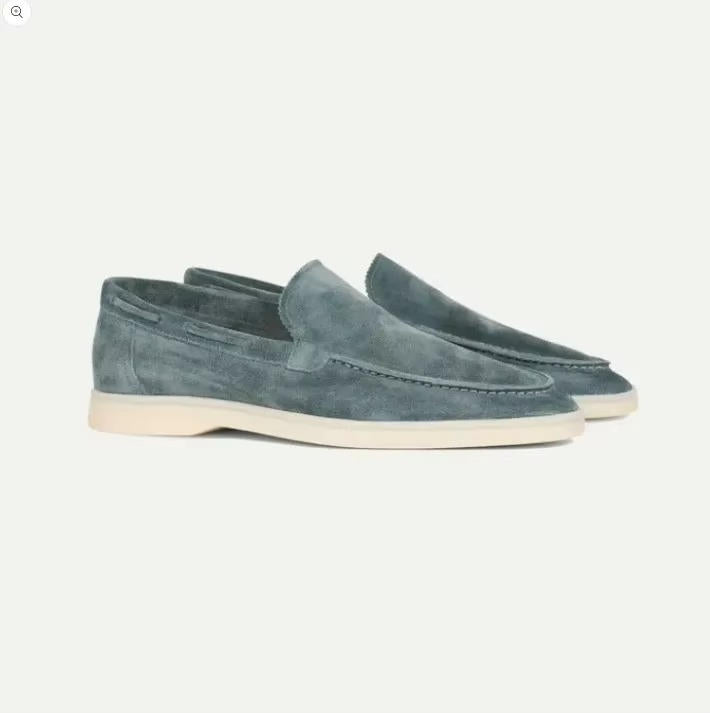 Classic slip-on suede yacht loafers for men | Alden -3
