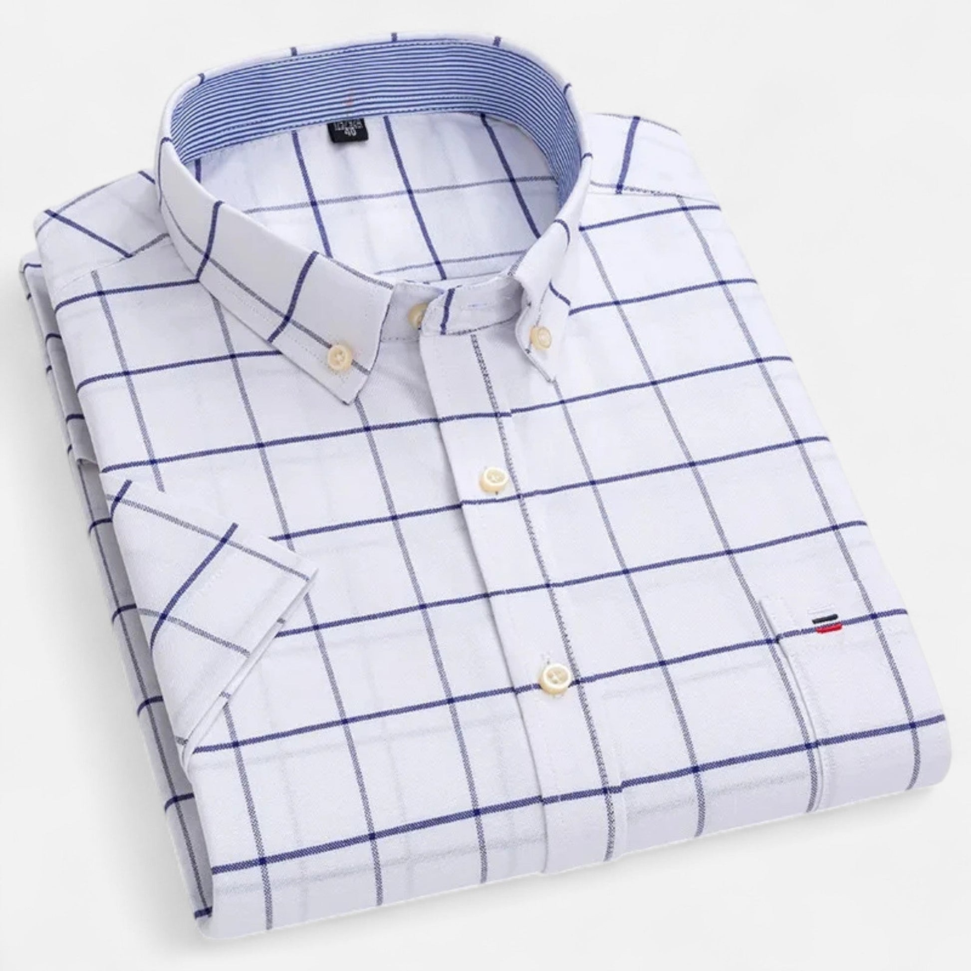 Classic oxford short-sleeve everyday shirt for men -10