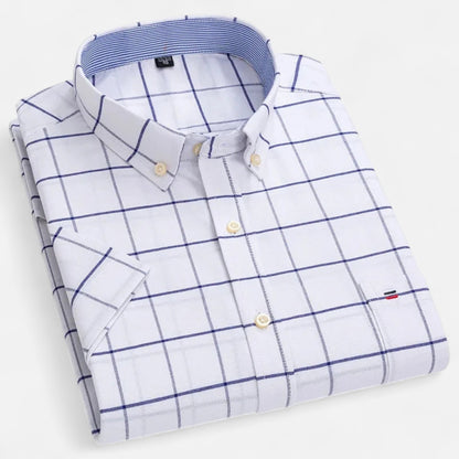 Classic oxford short-sleeve everyday shirt for men -10