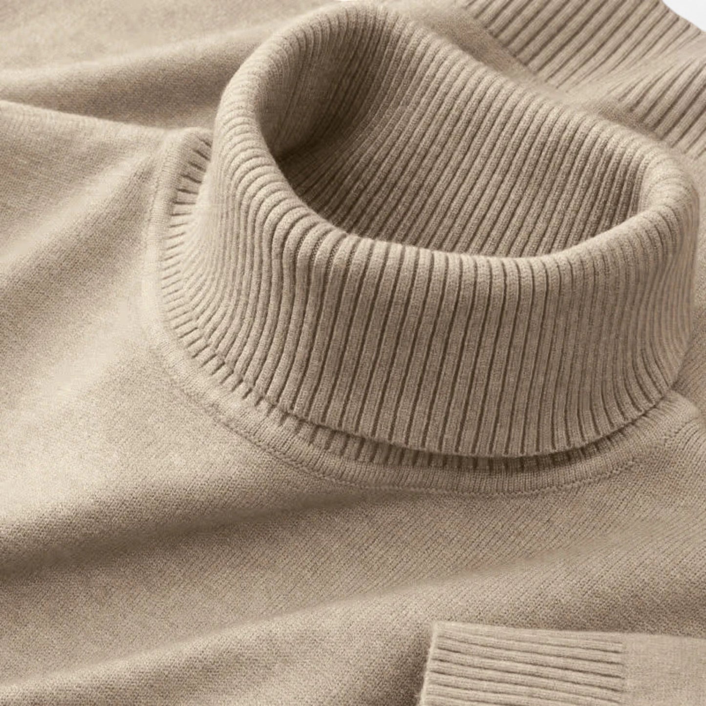 Classic knitted turtleneck sweater for men -6