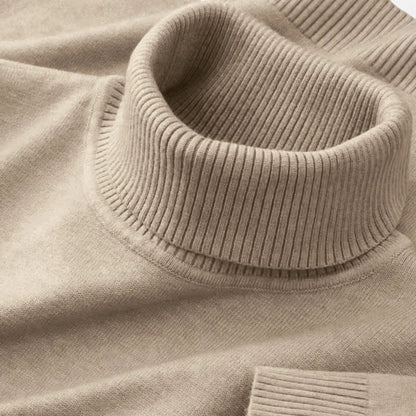 Classic knitted turtleneck sweater for men -6