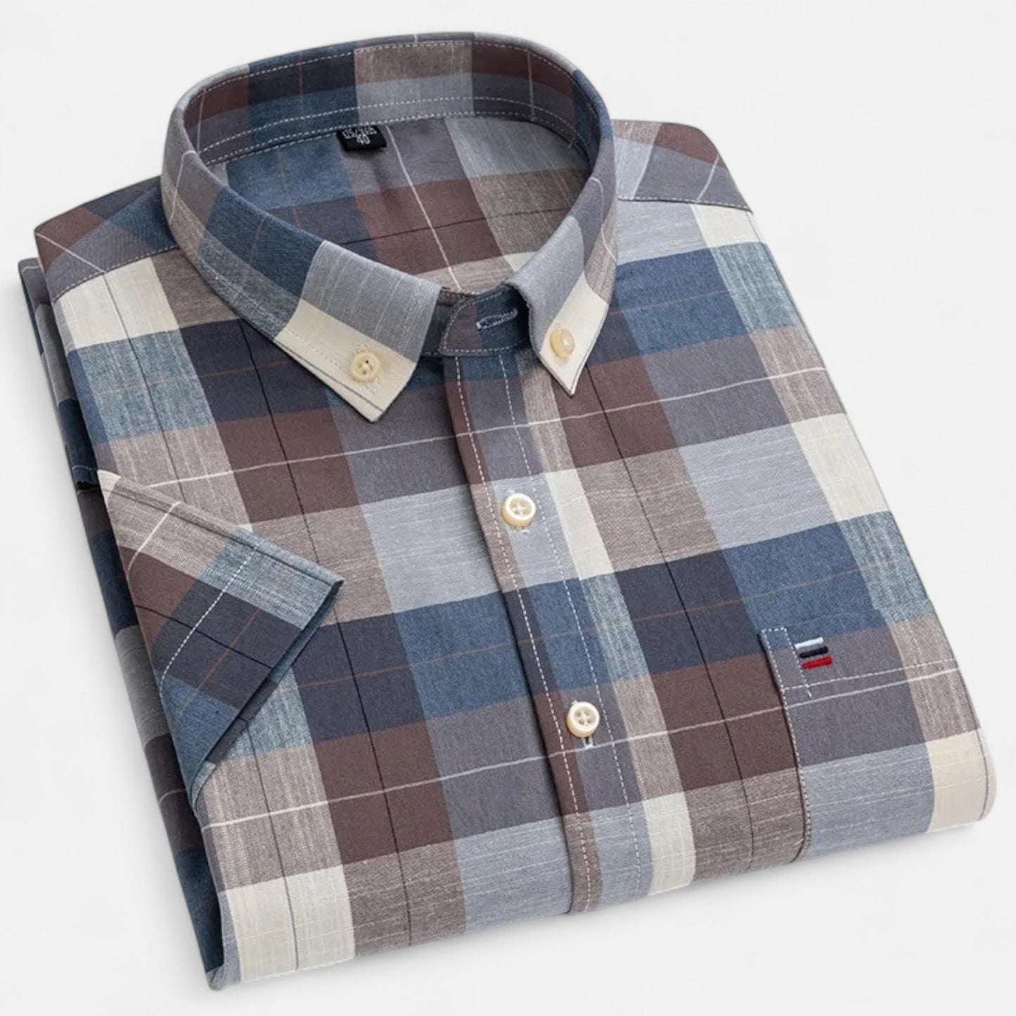 Classic oxford short-sleeve everyday shirt for men -9