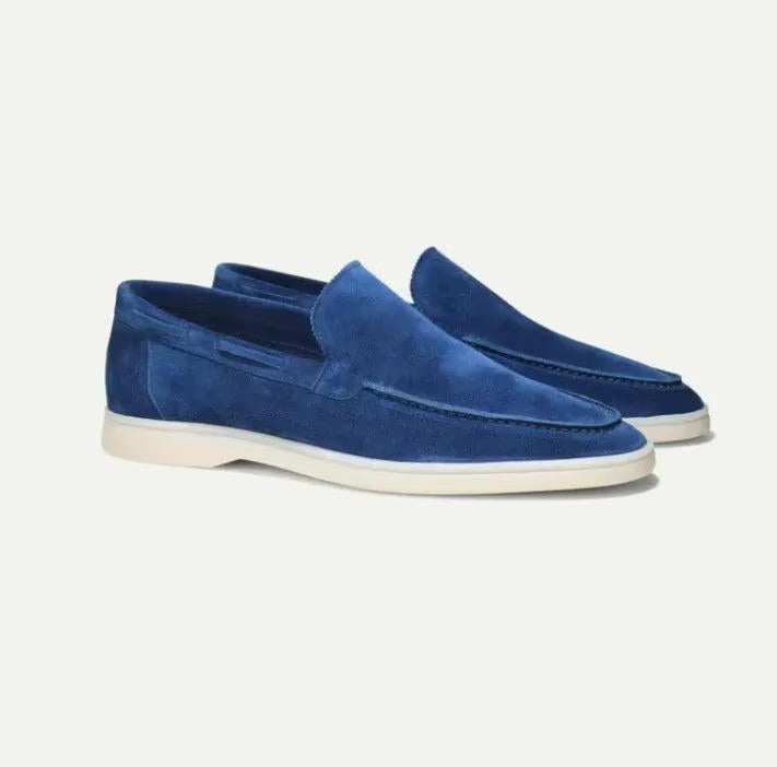 Classic slip-on suede yacht loafers for men | Alden -4