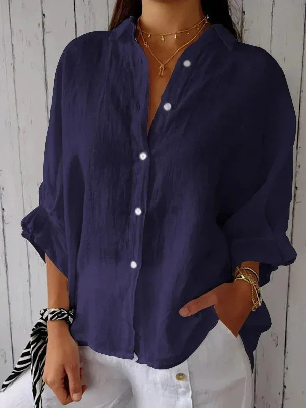 Stylish button-up shirt with refined silhouette for women | Luna