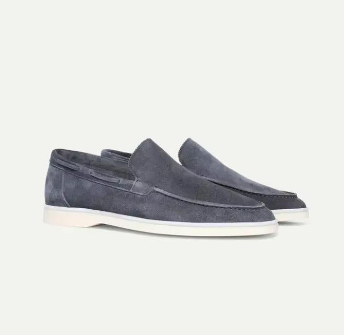 Classic slip-on suede yacht loafers for men | Alden -5