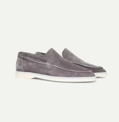 Classic slip-on suede yacht loafers for men | Alden -6