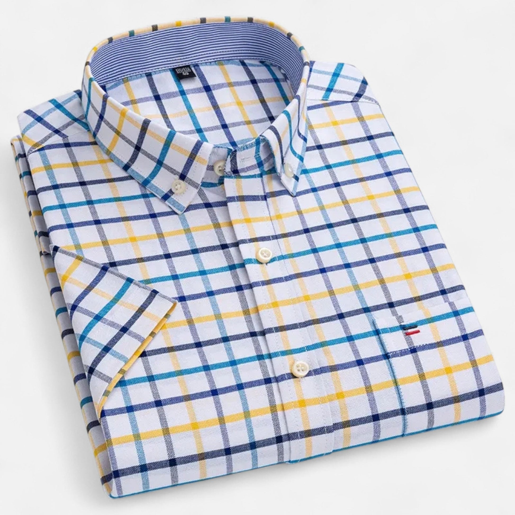 Classic oxford short-sleeve everyday shirt for men -8