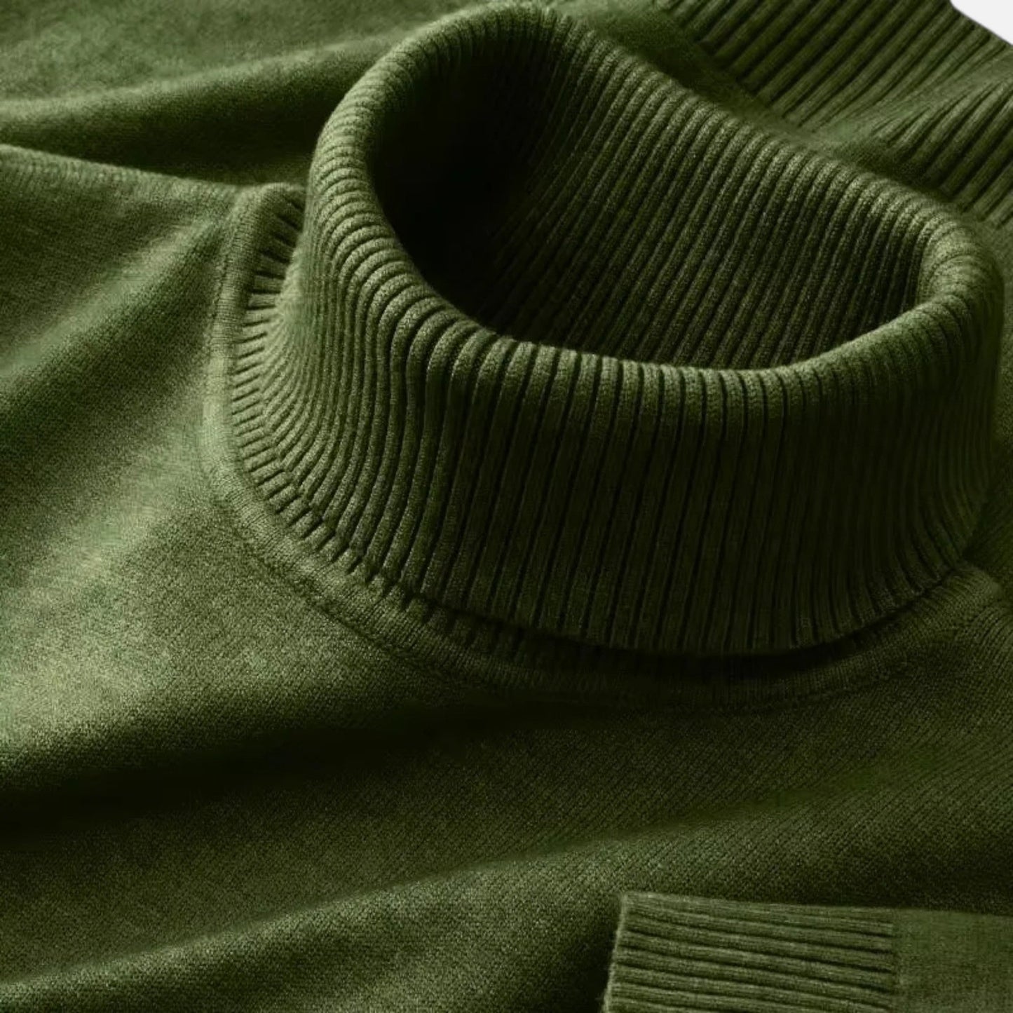 Classic knitted turtleneck sweater for men -9