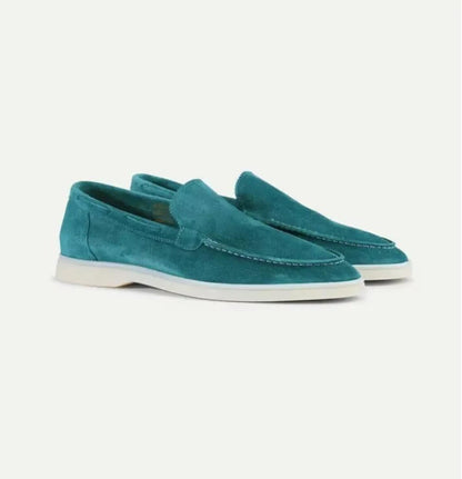Classic slip-on suede yacht loafers for men | Alden -7