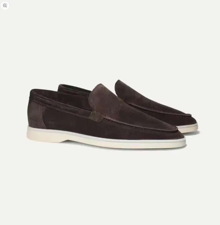 Classic slip-on suede yacht loafers for men | Alden -9