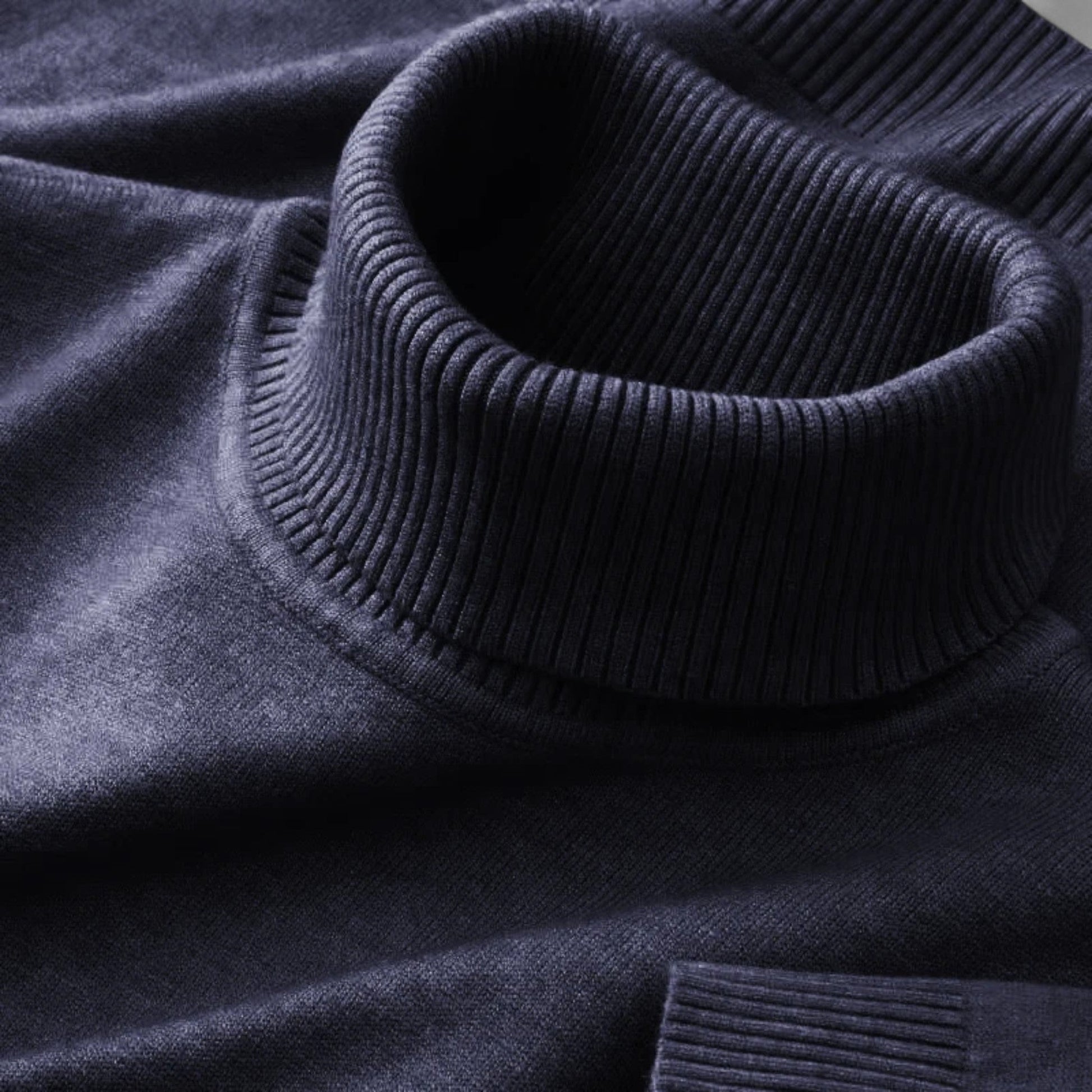 Classic knitted turtleneck sweater for men -8