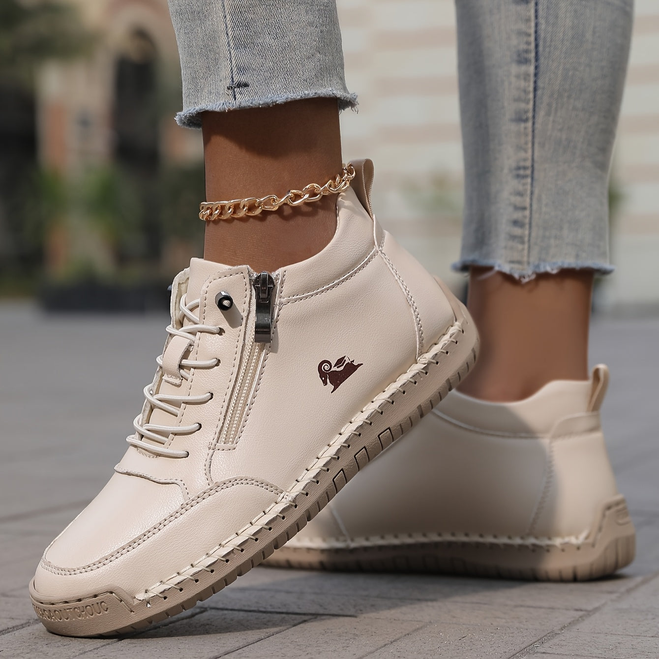 Zip-up orthopaedic everyday shoes for women | Helena -4