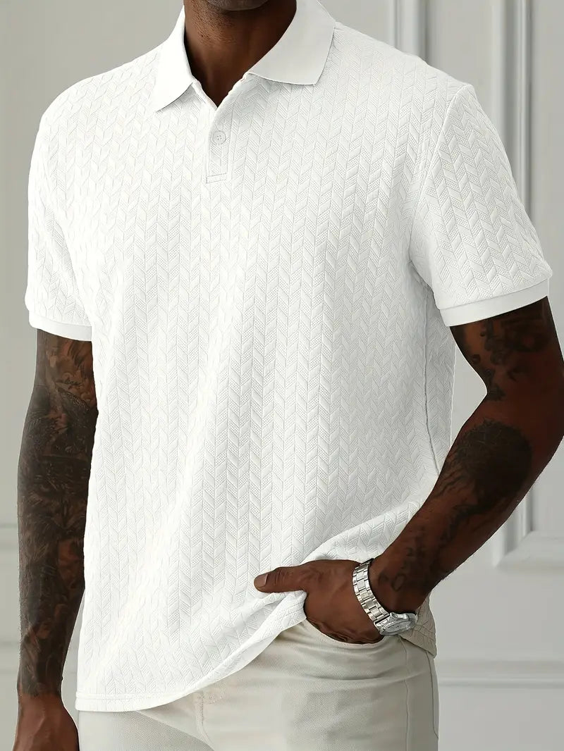 Classic textured everyday polo shirt for men | Ellison -13
